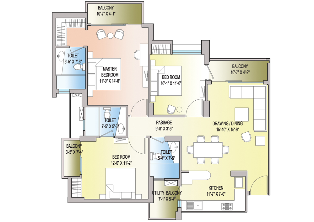 Best projects in Delhi NCR Cherry County Floor Plans